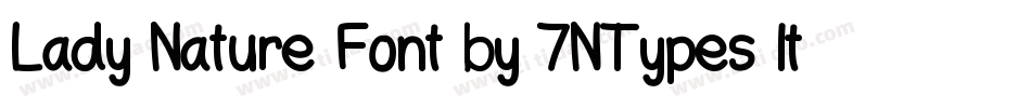 Lady Nature Font by 7NTypes Italic字体转换